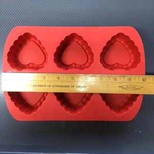 Soap making, heart shaped mold, makes six.